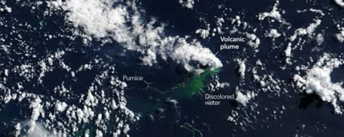 NASA satellites are watching Earth's newest island rise from the sea